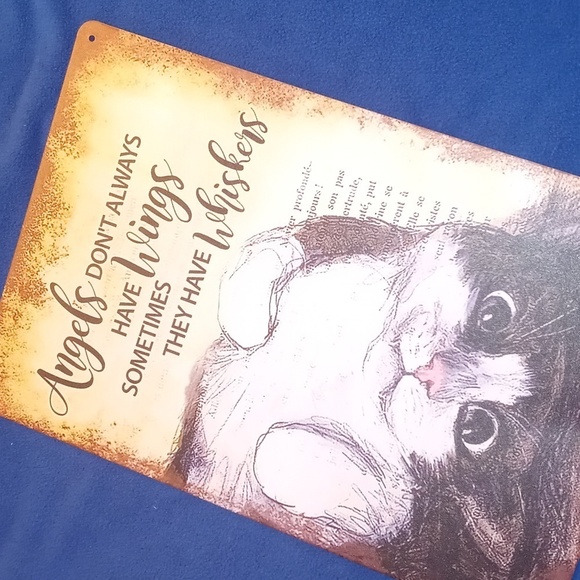 Cat metallic sign wall hanger cat - Picture 5 of 6